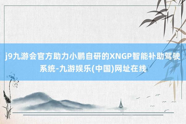 j9九游会官方助力小鹏自研的XNGP智能补助驾驶系统-九游娱乐(中国)网址在线