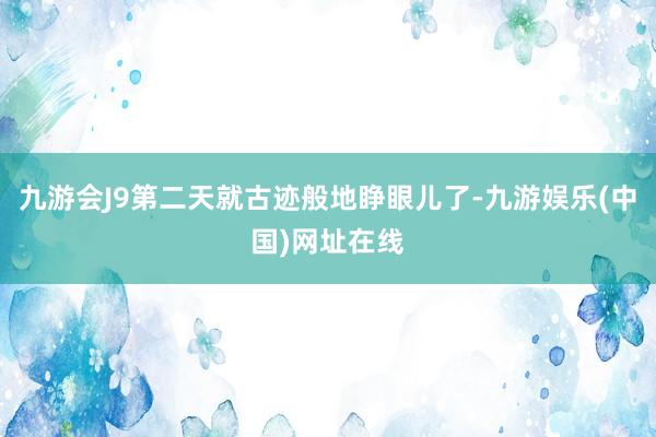 九游会J9第二天就古迹般地睁眼儿了-九游娱乐(中国)网址在线