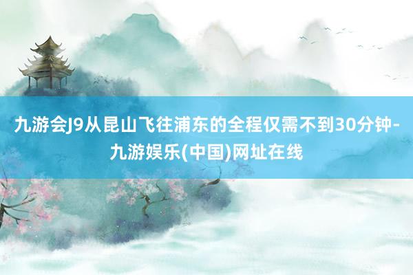 九游会J9从昆山飞往浦东的全程仅需不到30分钟-九游娱乐(中国)网址在线