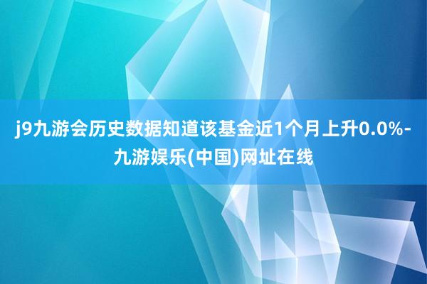 j9九游会历史数据知道该基金近1个月上升0.0%-九游娱乐(中国)网址在线