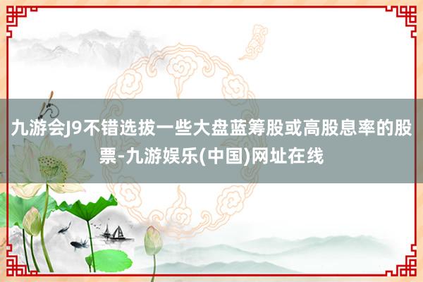 九游会J9不错选拔一些大盘蓝筹股或高股息率的股票-九游娱乐(中国)网址在线