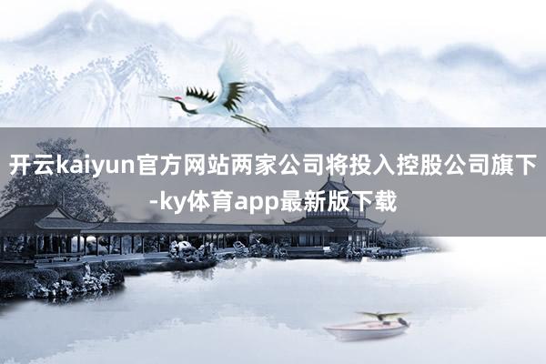 开云kaiyun官方网站两家公司将投入控股公司旗下-ky体育app最新版下载