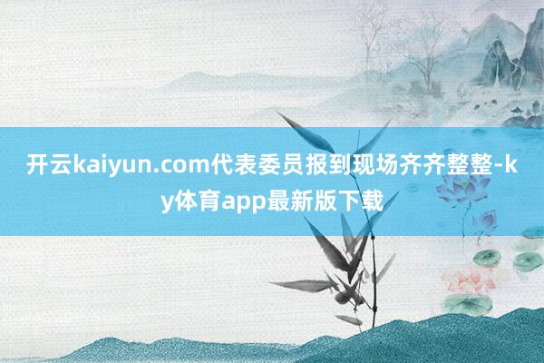 开云kaiyun.com代表委员报到现场齐齐整整-ky体育app最新版下载