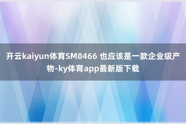 开云kaiyun体育SM8466 也应该是一款企业级产物-ky体育app最新版下载